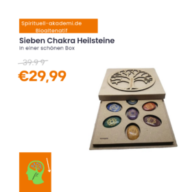 Sieben Chakra Steine in Geschenkbox